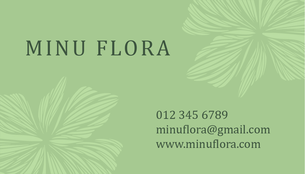 MinuFlora Business Card Design — image 2